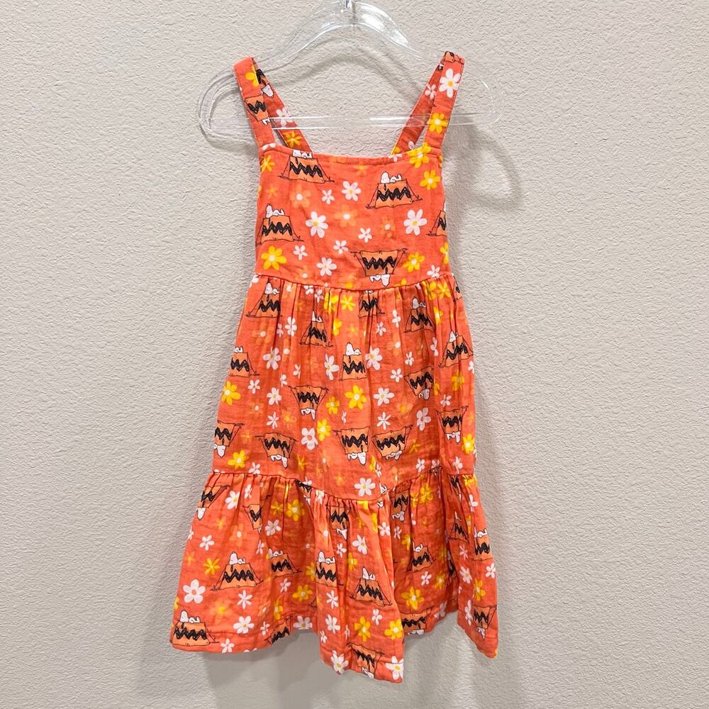 Hanna Andersson x PEANUTS Orange Muslin Dress (90/3T)